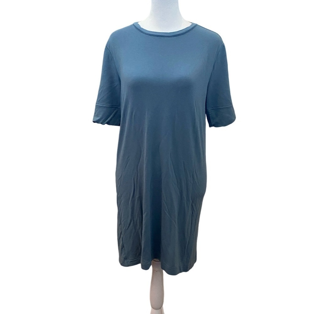 Lou & Grey Slate Blue Knit Dress or Tunic. Size S. Pull Over, Crew Neck.